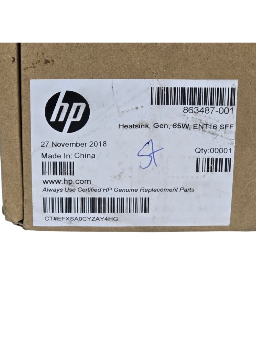OEM HP 863487-001 804057-001 CPU Heatsink Fan Cooler 65W EliteDesk ProDesk SFF
